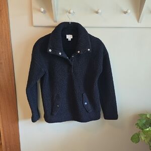 J. Crew Vintage Black Fleece Jacket